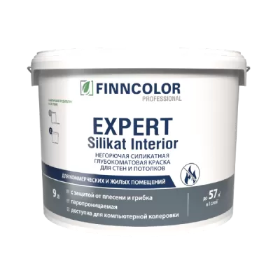 Краска Негорючая Finncolo Expert Silikat Interior 9 л КМ0