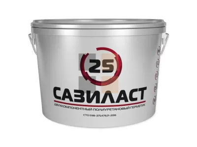 Сазиласт 25, полиуретановый двухкомпонентный герметик для швов, белый, ведро 10.5 кг